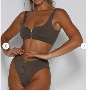 Meshki swim zipper bikini set